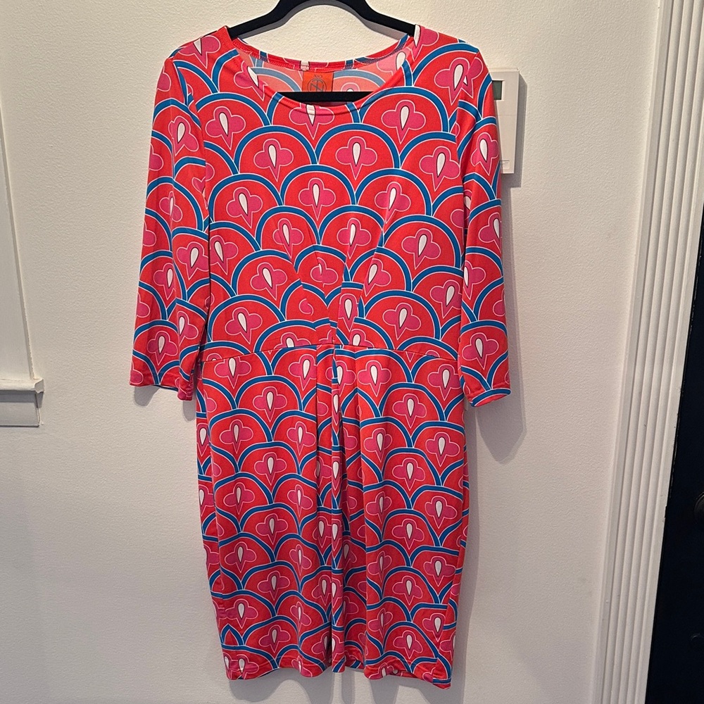 NWT Tracy Negoshian Colorful Patterned Women's Dress. Size L.